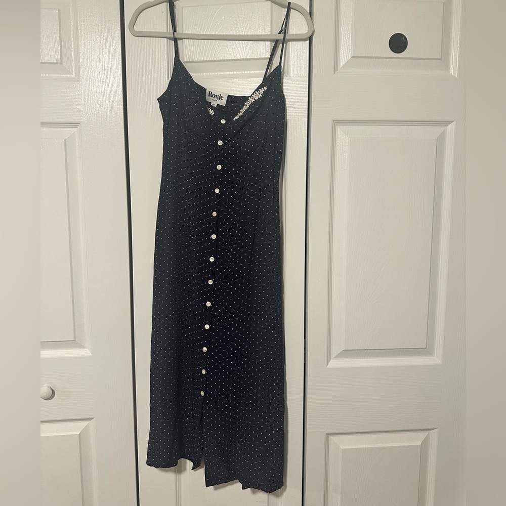 Rouje Navy Polka Dot Dress